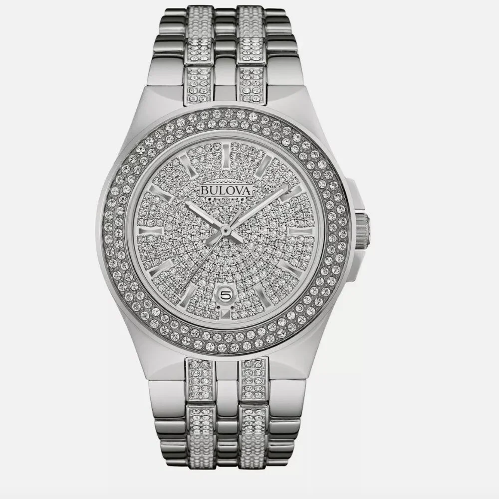 Bulova Men's Quartz Dial Silver-Tone 42mm Watch
